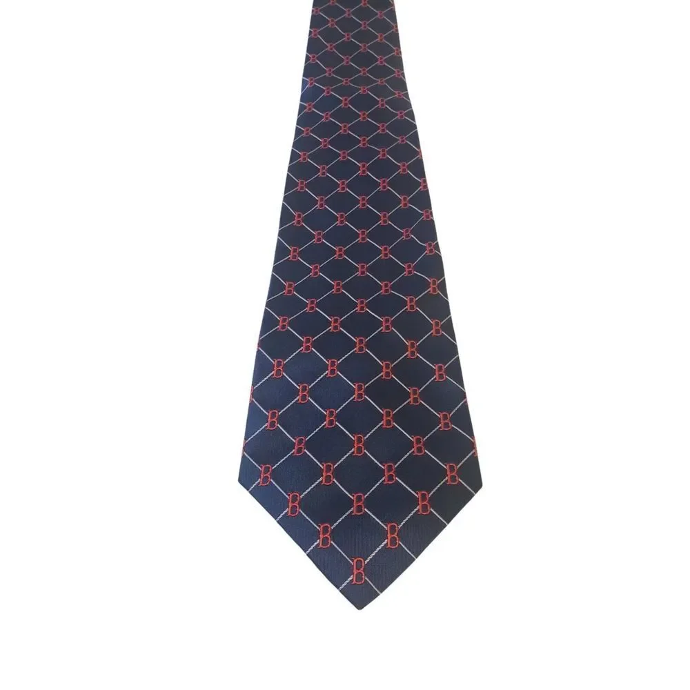 MLB Boston Red Sox Neck Tie Mens Official Blue Red White 'B' Logo Baseball Sport